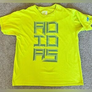XL ADIDAS Neon Green Short Sleeve Tee Shirt